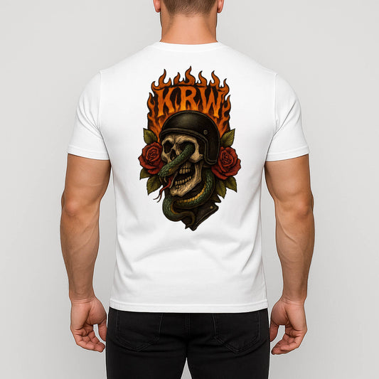 KAOS Riders Snake Skull Motorcycle Helmet T-Shirt | KAOS CLOTHING D65
