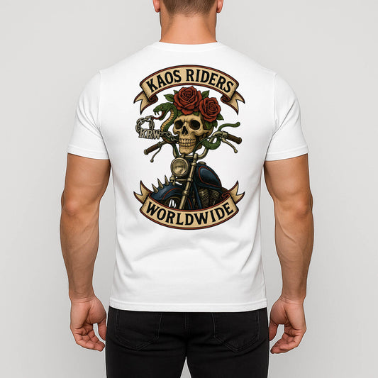 KAOS Riders Skull Motorcycle Snake T-Shirt | KAOS CLOTHING D76