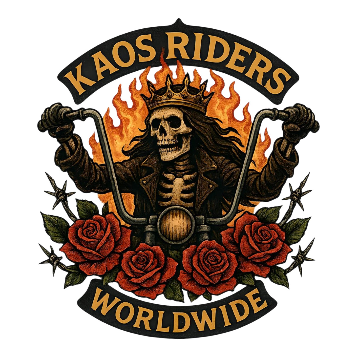 KAOS Riders Crowned Reaper Rider T-Shirt | KAOS CLOTHING D8
