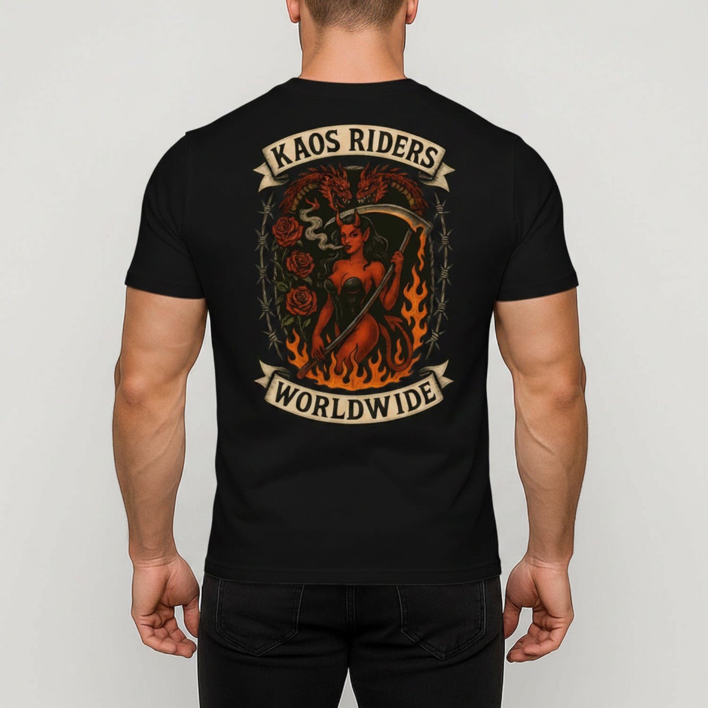 KAOS Riders Devil Reaper Dragon T-Shirt | KAOS CLOTHING D84