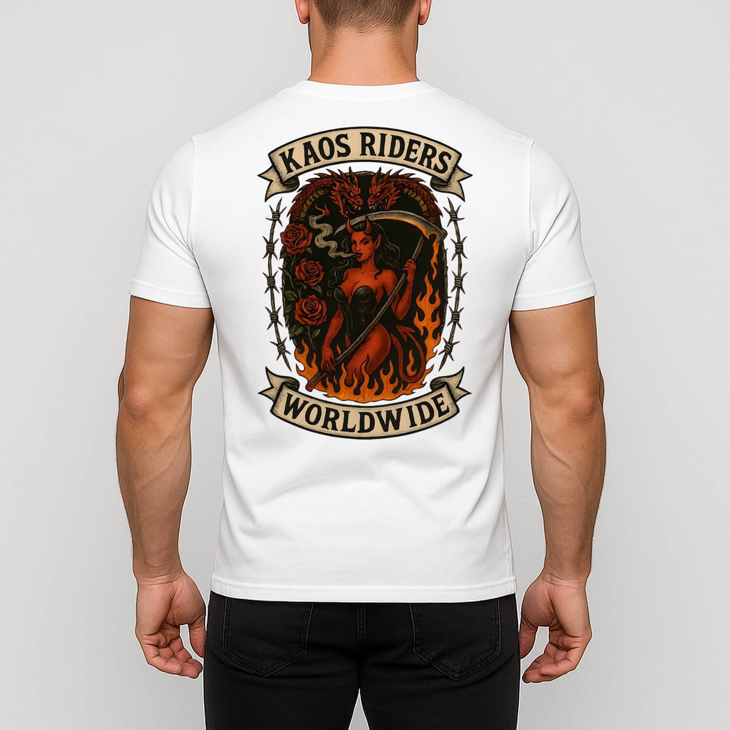 KAOS Riders Devil Reaper Dragon T-Shirt | KAOS CLOTHING D84