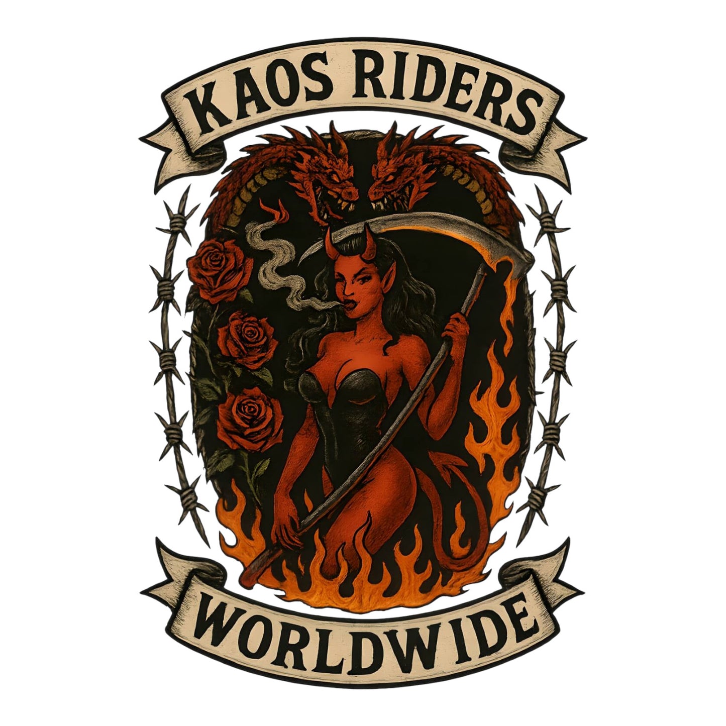 KAOS Riders Devil Reaper Dragon T-Shirt | KAOS CLOTHING D84