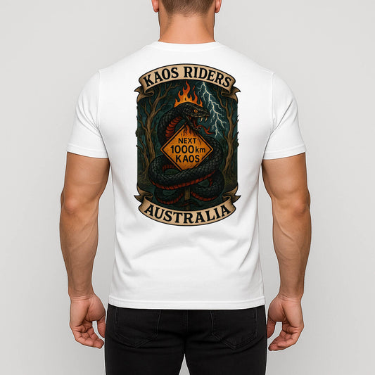 KAOS Riders Australian Snake Road Sign T-Shirt | KAOS CLOTHING D85