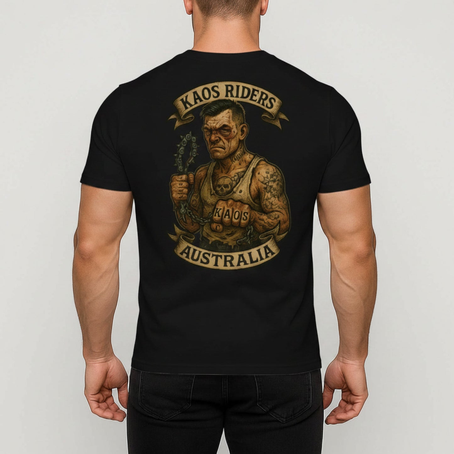 KAOS Riders Australian Outlaw Fighter T-Shirt | KAOS CLOTHING D92