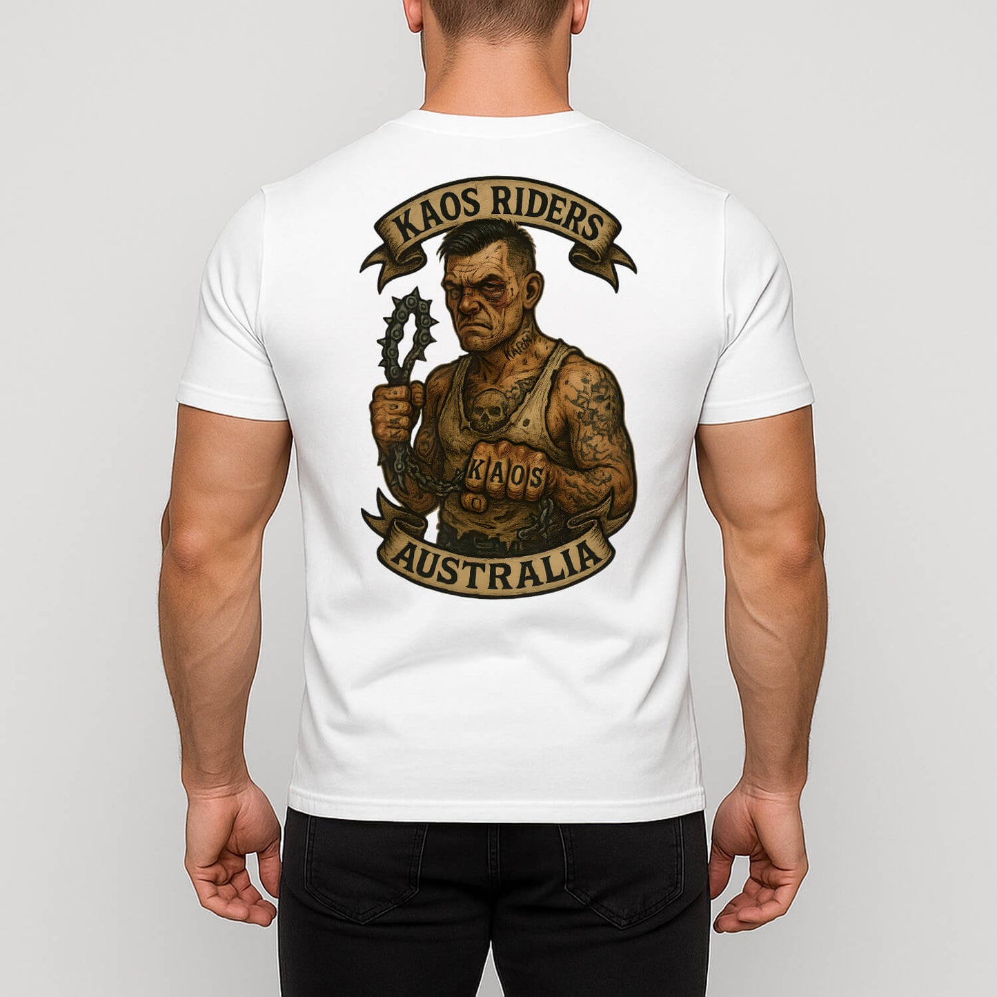 KAOS Riders Australian Outlaw Fighter T-Shirt | KAOS CLOTHING D92