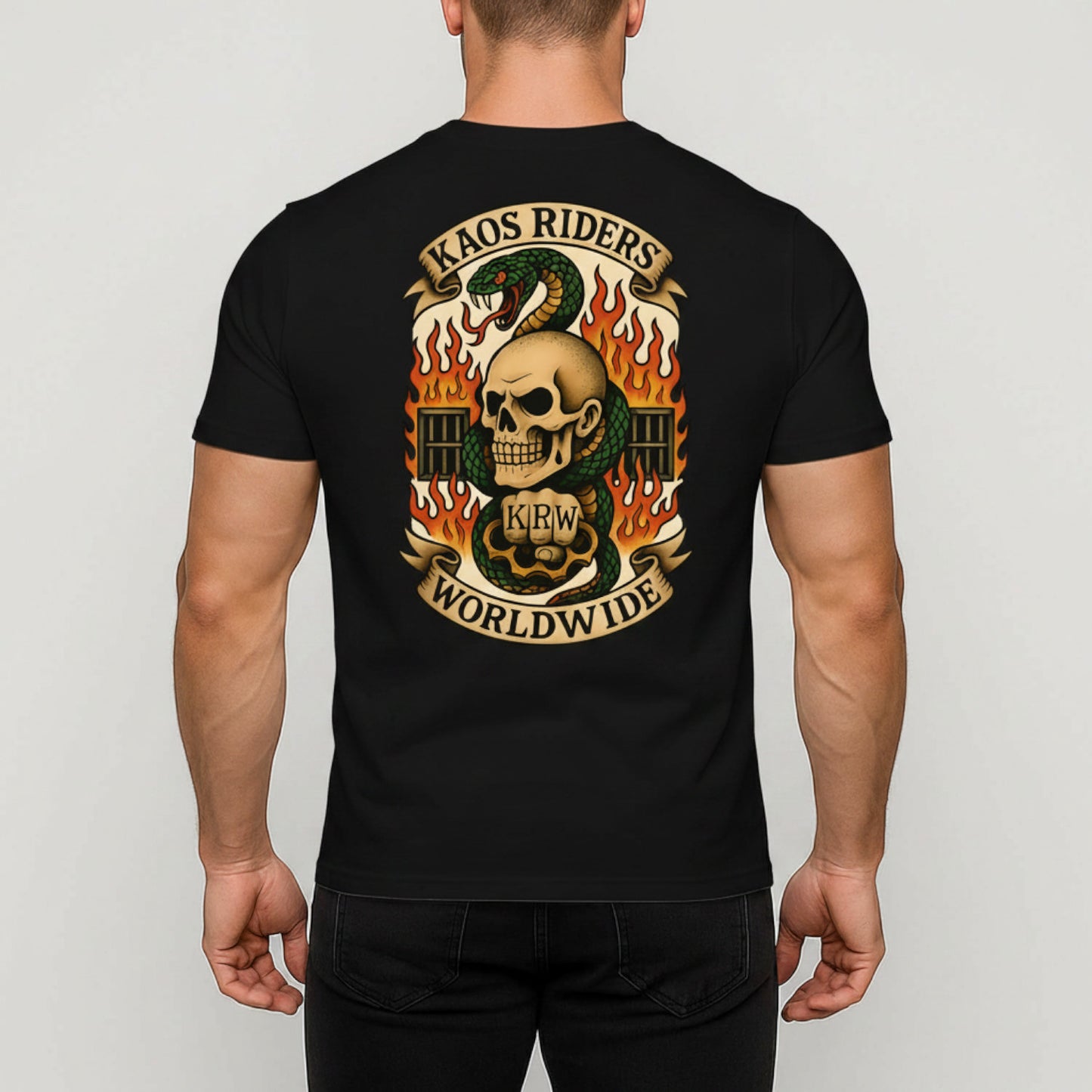KAOS Riders Parole Skull Prison T-Shirt | KAOS CLOTHING D94