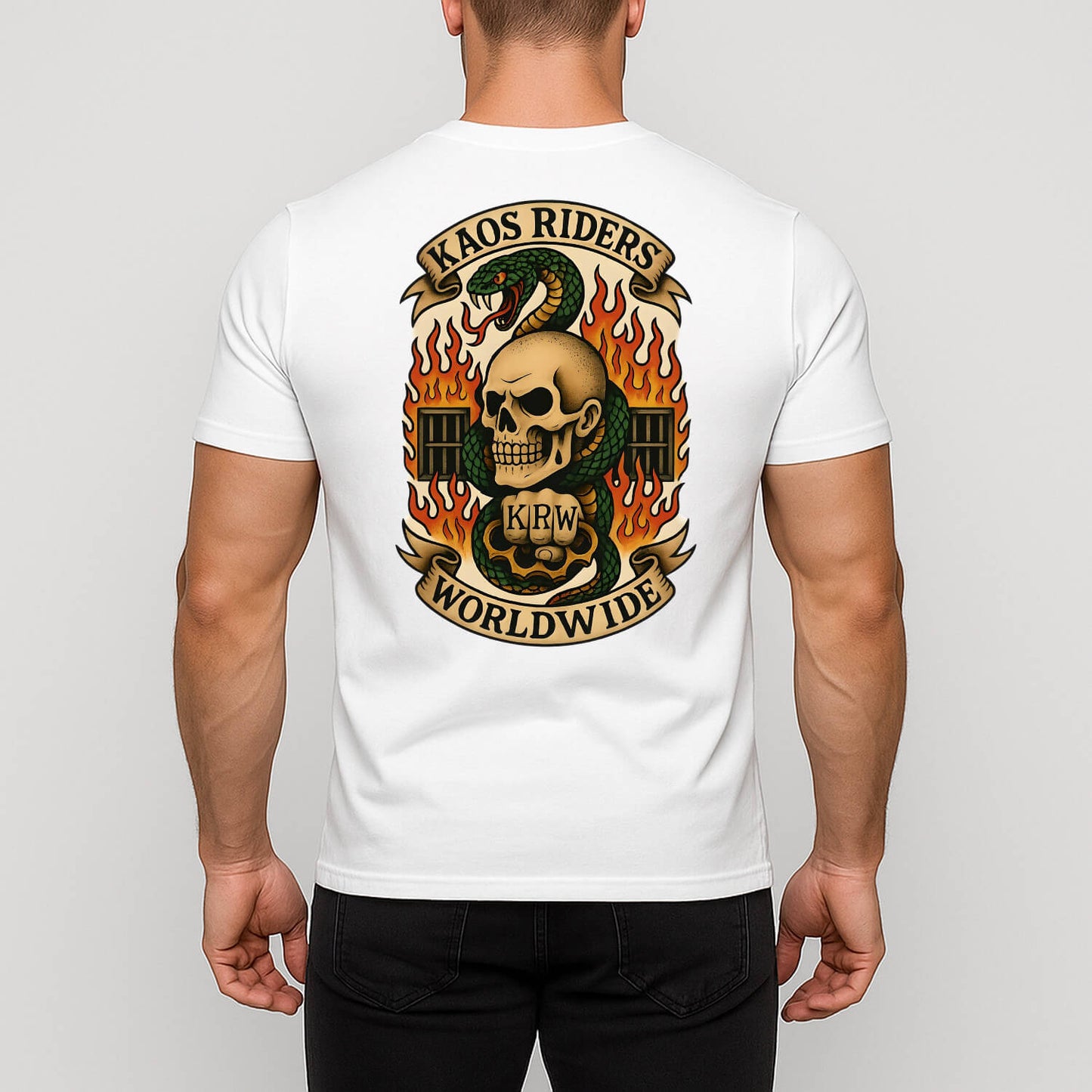 KAOS Riders Parole Skull Prison T-Shirt | KAOS CLOTHING D94