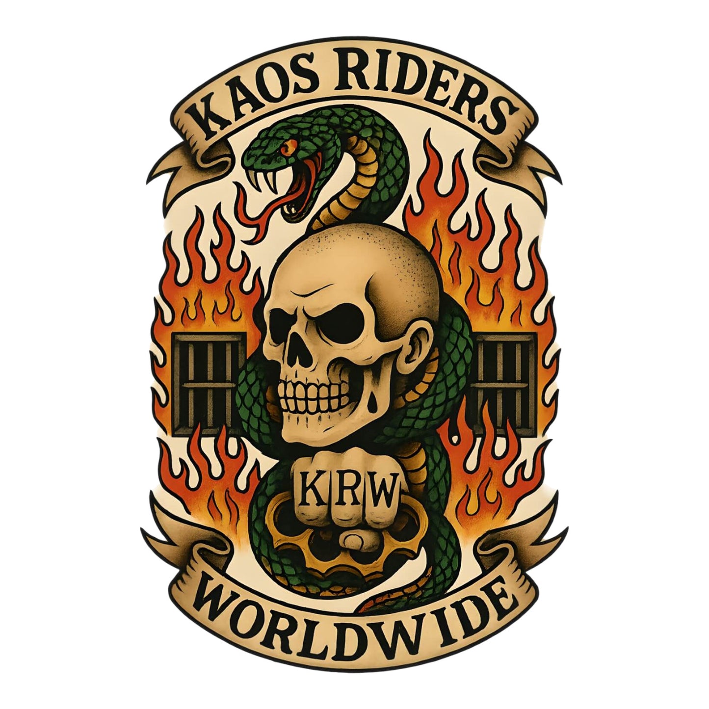 KAOS Riders Parole Skull Prison T-Shirt | KAOS CLOTHING D94