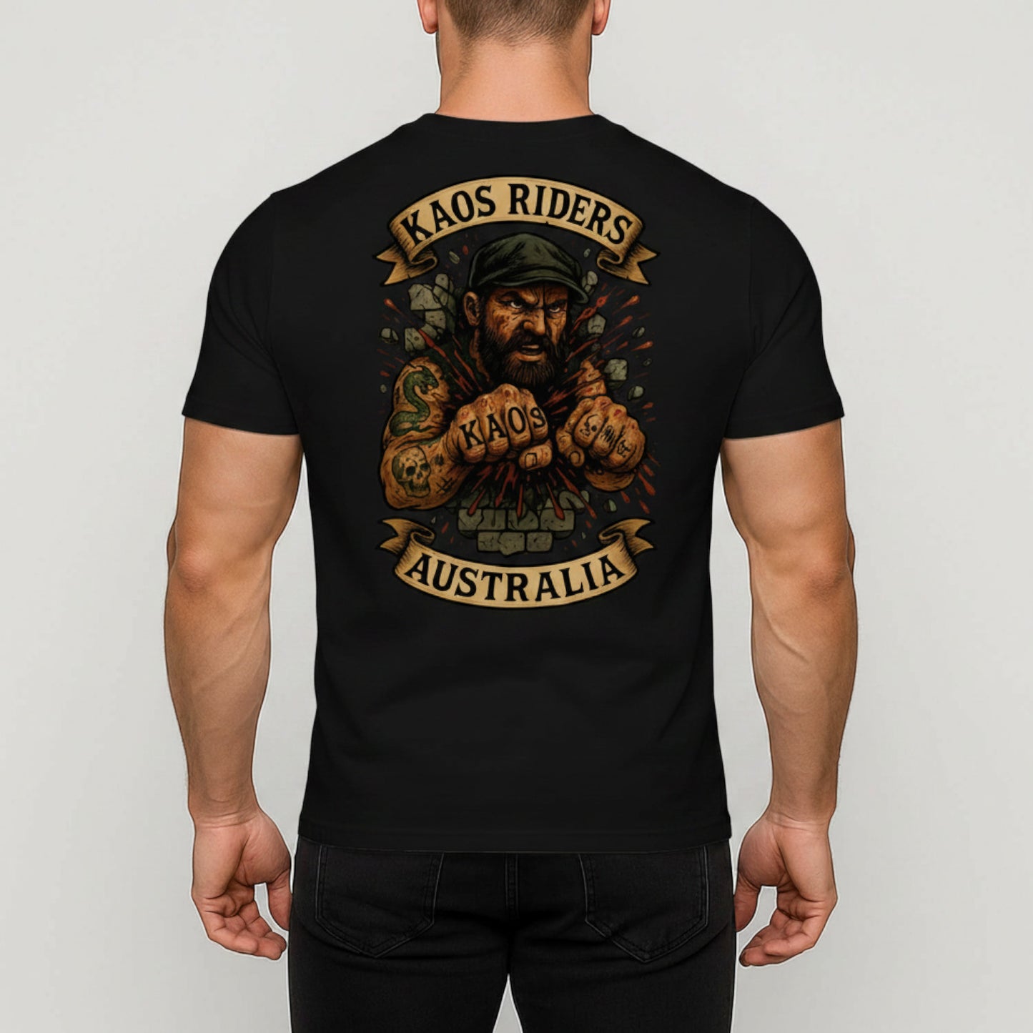 KAOS Riders Australian Street Fighter T-Shirt | KAOS CLOTHING D95