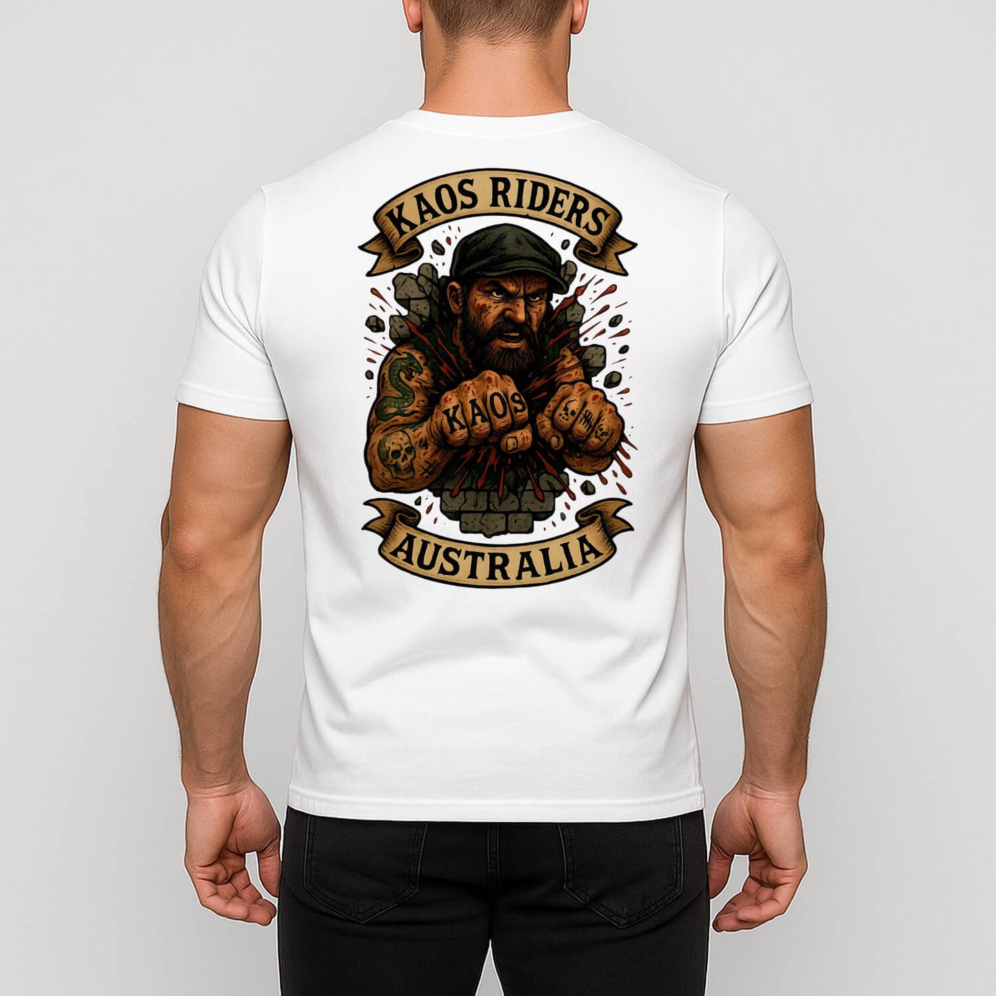 KAOS Riders Australian Street Fighter T-Shirt | KAOS CLOTHING D95