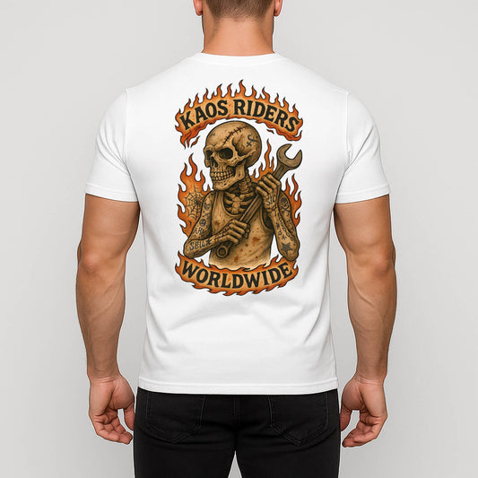 KAOS Riders Skeleton Mechanic Wrench T-Shirt | KAOS CLOTHING D96