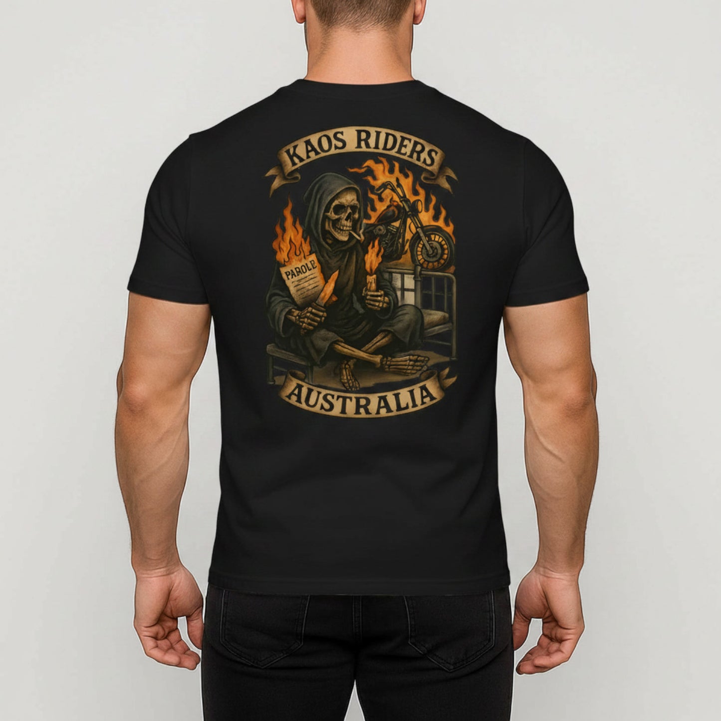 KAOS Riders Australian Parole Reaper T-Shirt | KAOS CLOTHING D97