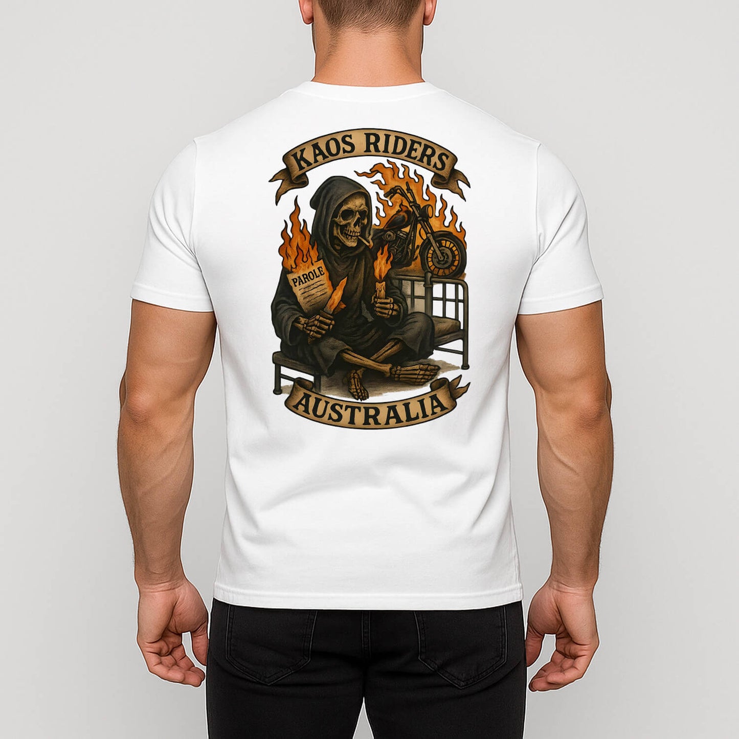 KAOS Riders Australian Parole Reaper T-Shirt | KAOS CLOTHING D97