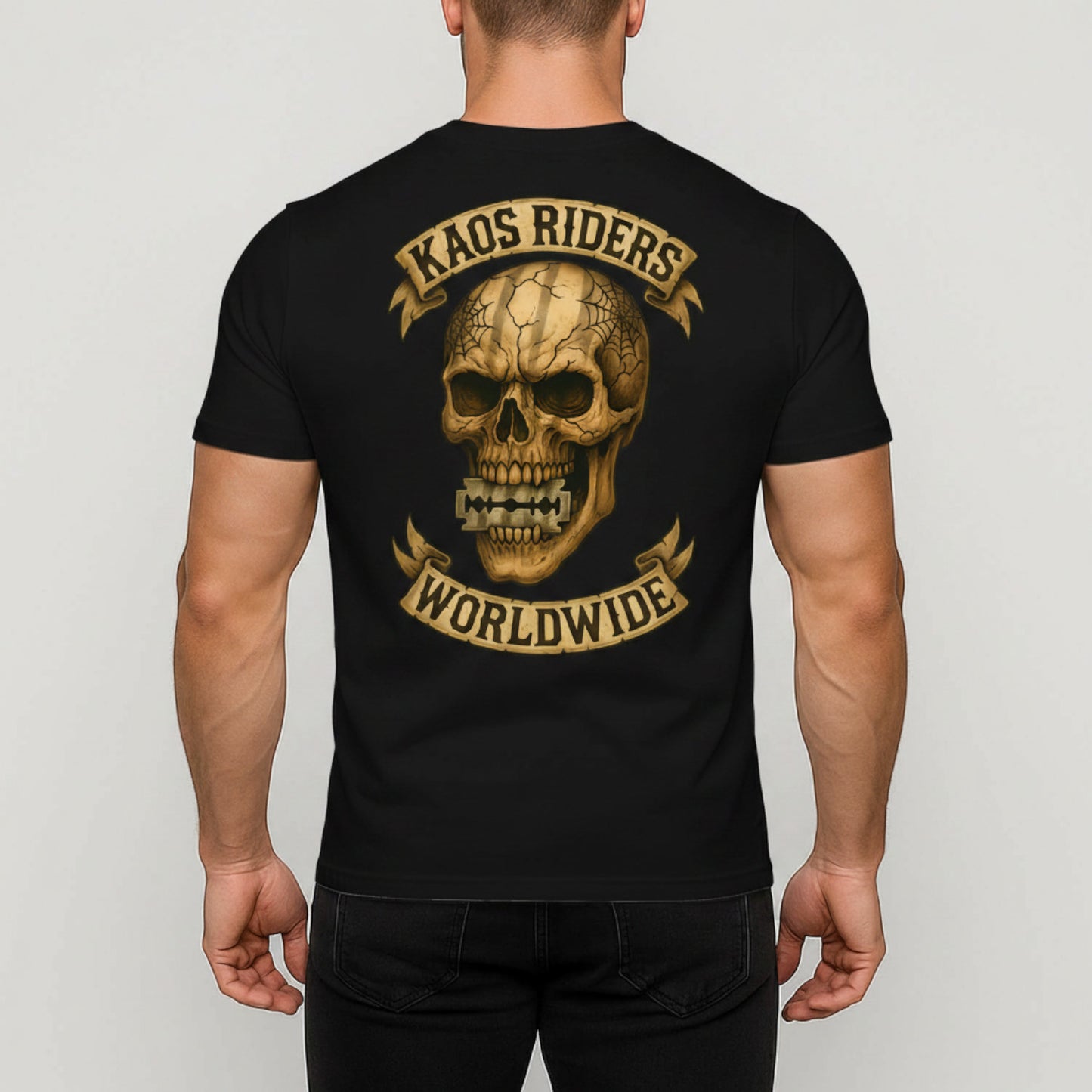KAOS Riders Razor Blade Skull T-Shirt | KAOS CLOTHING D98