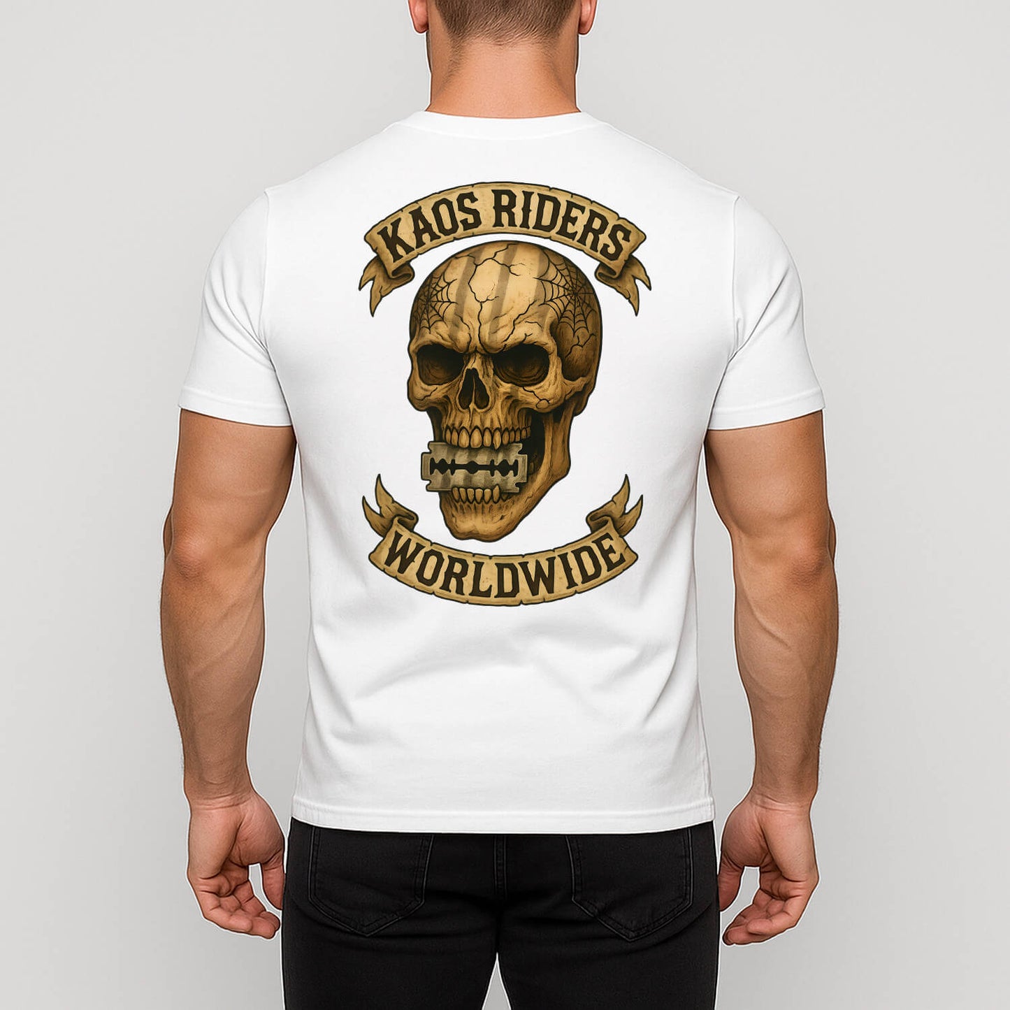 KAOS Riders Razor Blade Skull T-Shirt | KAOS CLOTHING D98