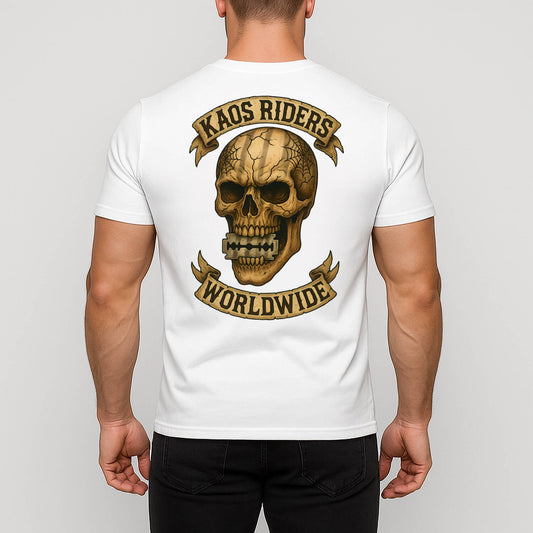 KAOS Riders Razor Blade Skull T-Shirt | KAOS CLOTHING D98