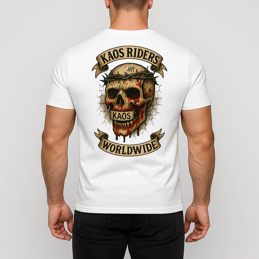 KAOS Riders Bloody Barbed Wire Skull T-Shirt | KAOS CLOTHING D99